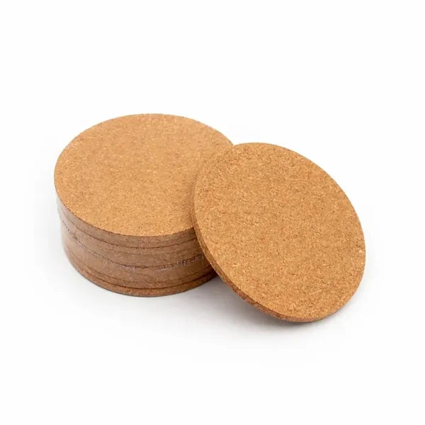 Natural Cork Board Coaster 10 Cm