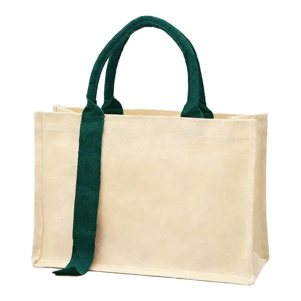 Thickened Ribbon Canvas Tote Bag
