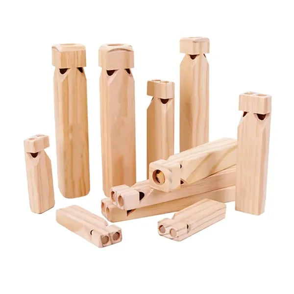 Safe Kids Toy Polished Wooden Train Whistle