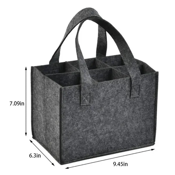 6-Bottle Felt Wine Bottle Gift Bag
