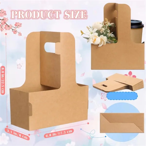 Disposable Drink Carrier With Handle