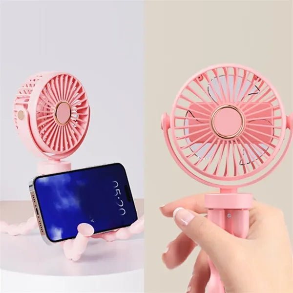 Rechargeable Portable Fan with Flexible Tripod for Travel