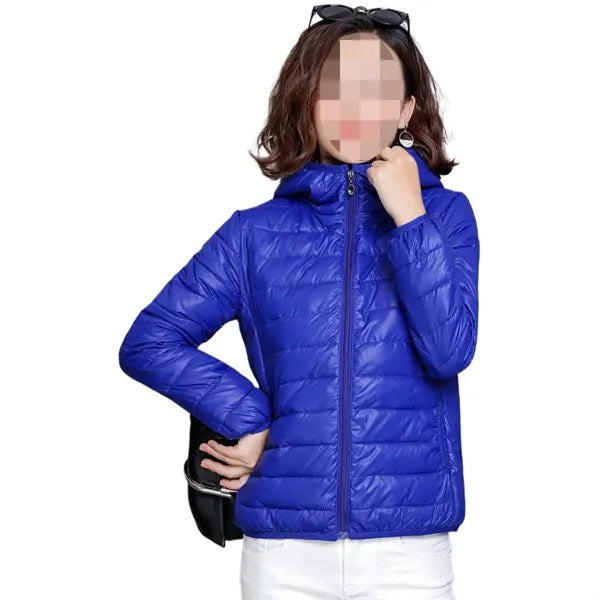 Lightweight Winter Insulated Zip-Up Hooded Jacket