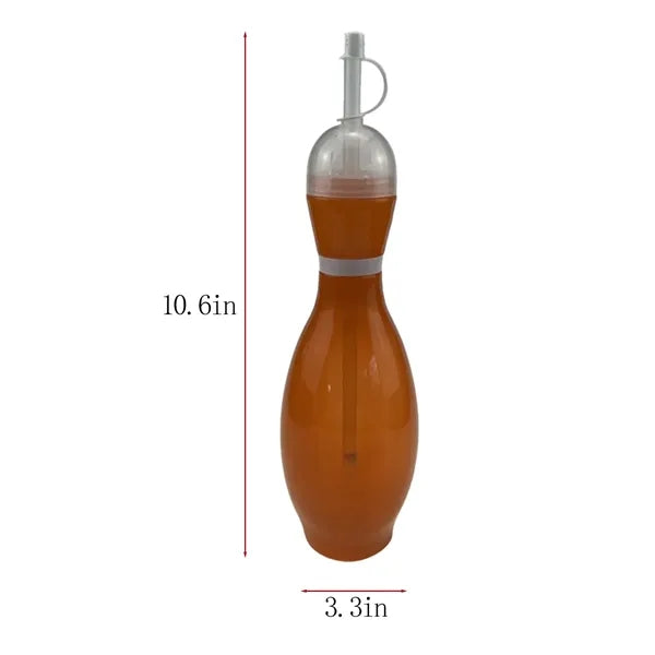 25oz PVC Bowling Shape Straw Beverage Bottle