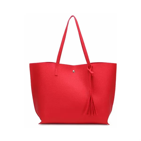 Soft Leather Tote Shoulder Bag