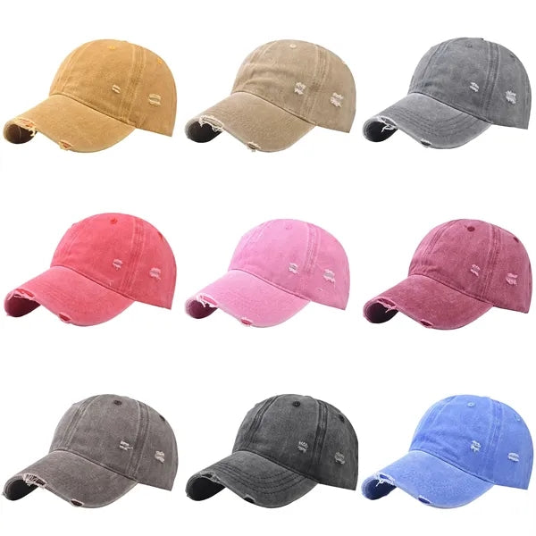 100% Cotton Fashion Washed Distressed Baseball Cap