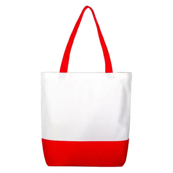 12oz. Color-Spliced Shopper Tote