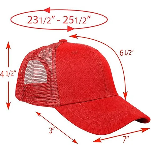 Cotton-polyester Sunshade And Breathable Mesh Baseball Cap