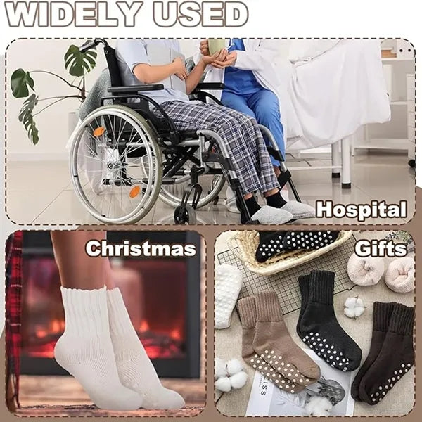 Thermal Slipper Socks with Grips Winter Thick Warm Anti Slip