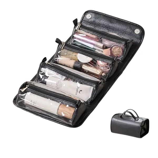 Deluxe 4-in-1 Roll-Up Travel Toiletry Organizer