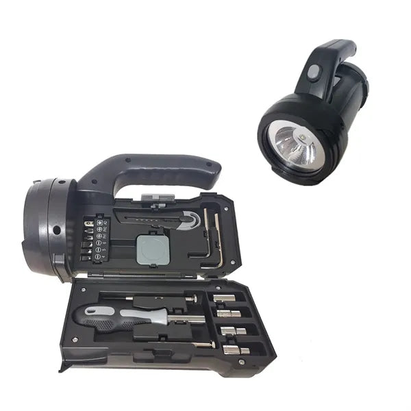 17-Piece Outdoor Tool Kit with LED Flashlight