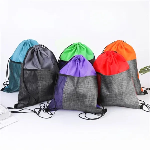 Polyester Non-Woven Drawstring Tote Bag