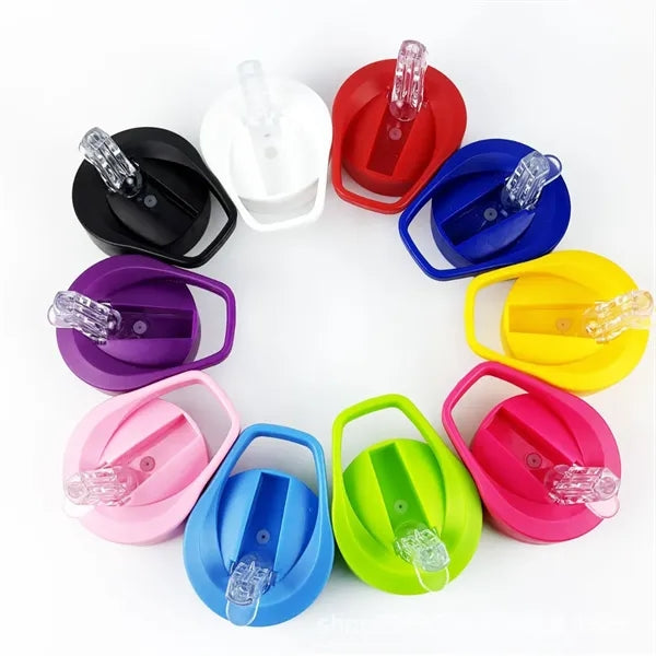 Clear Water Bottle with Straw
