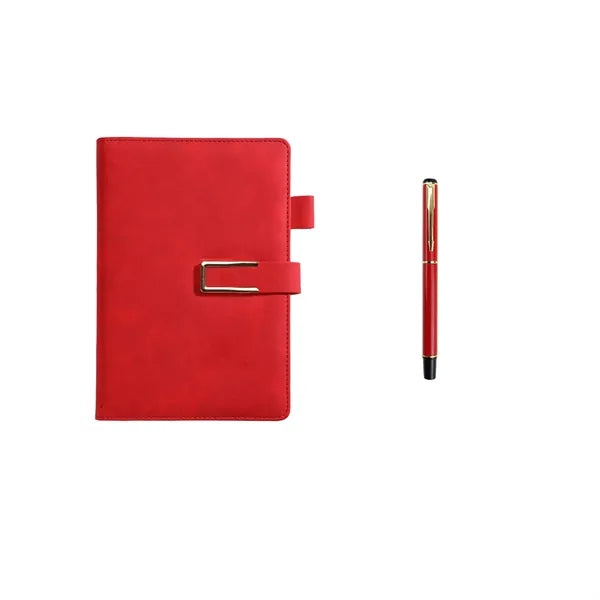 PU A5 Magnetic Closure Notepad w/Pen