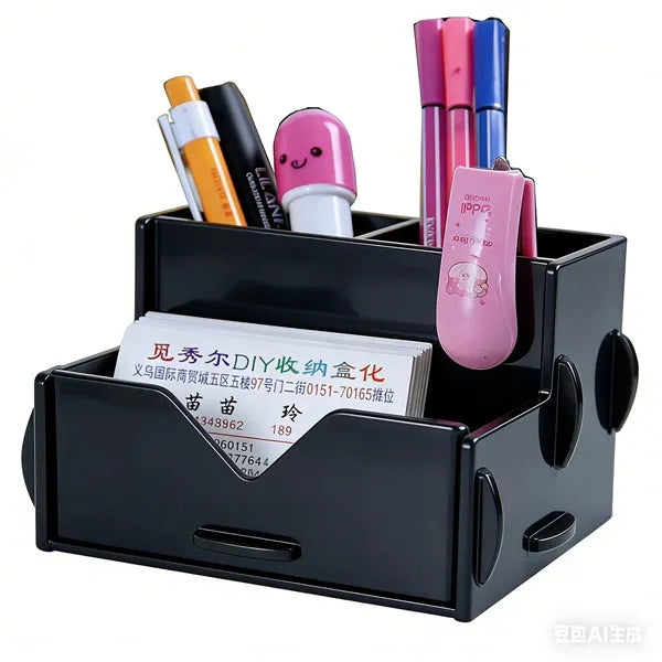 Easy-Assemble Plastic Desktop Storage Box