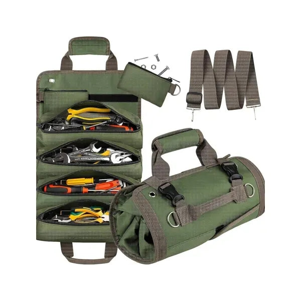 Portable Hardware Tool Kit Roll Up Bag