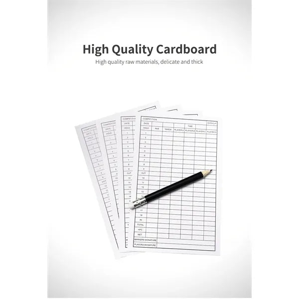 Golf Scorecard Holder with Stat Tracker PU Leather Yardage B
