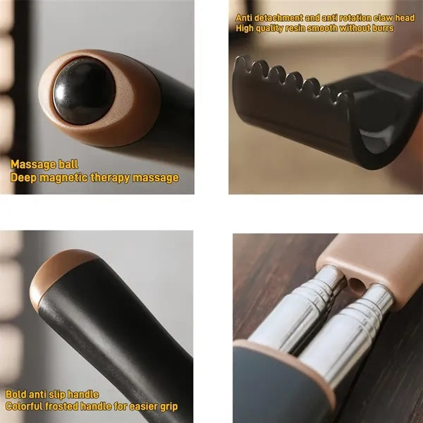 Portable Extendable Double-Pole Back Scratcher
