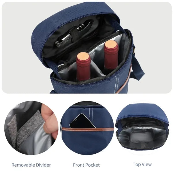Insulated Double Wine Cooler Bag