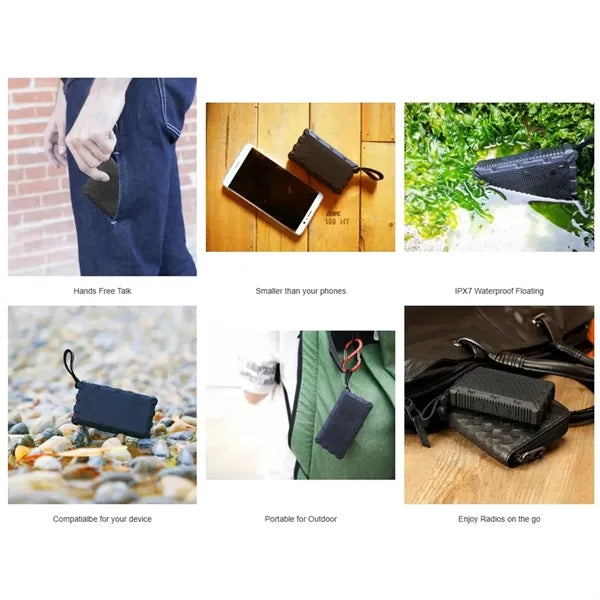 Portable waterproof and dustproof pocket Bluetooth speaker