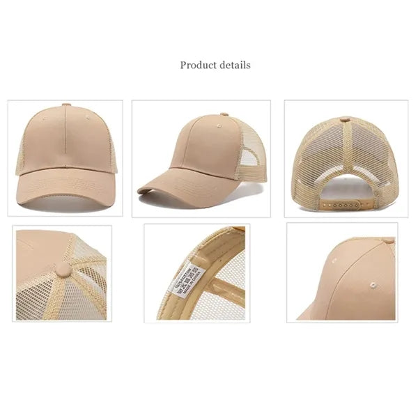 Plain Trucker Mesh Back Baseball Caps