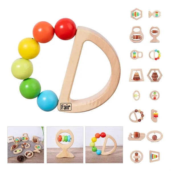 Wooden Baby Rattle Toy