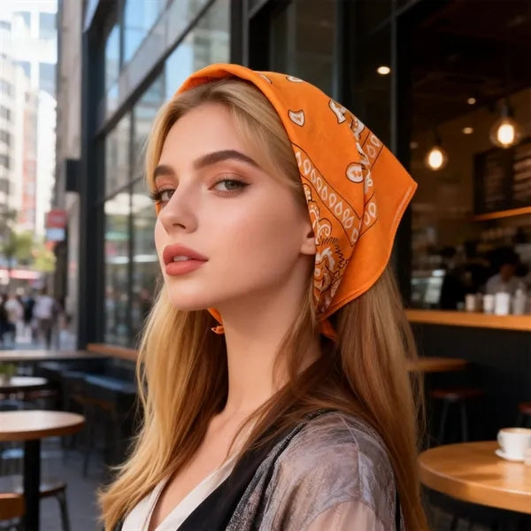22"Unisex Full Color Square Cotton Bandana