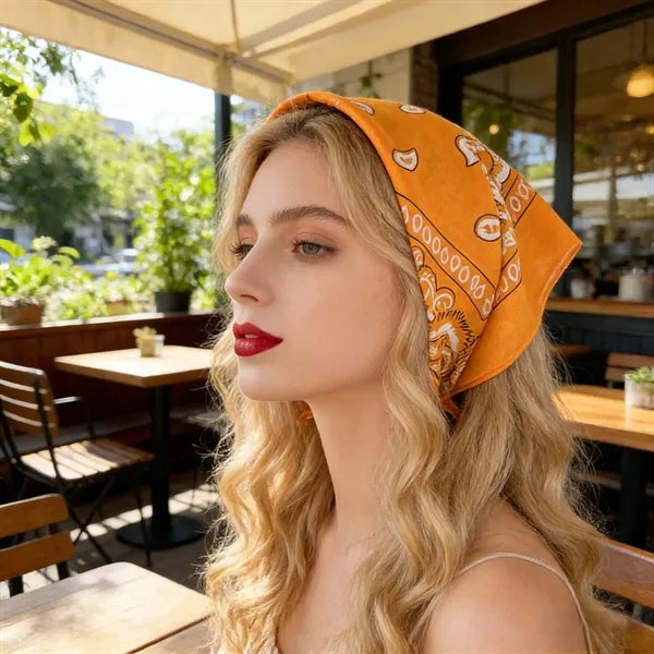 22"Unisex Full Color Square Cotton Bandana