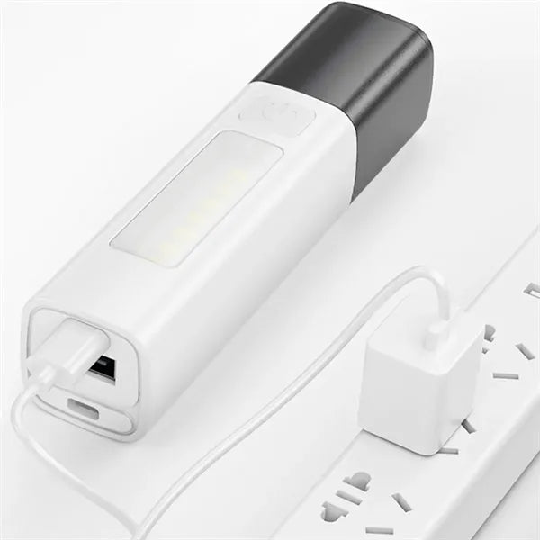 Portable strong light power bank rechargeable LED flashlight