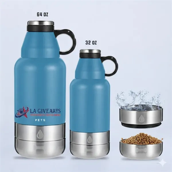 Pet Travel Dispense Water Bottle for Dogs Keeps liquid Cold
