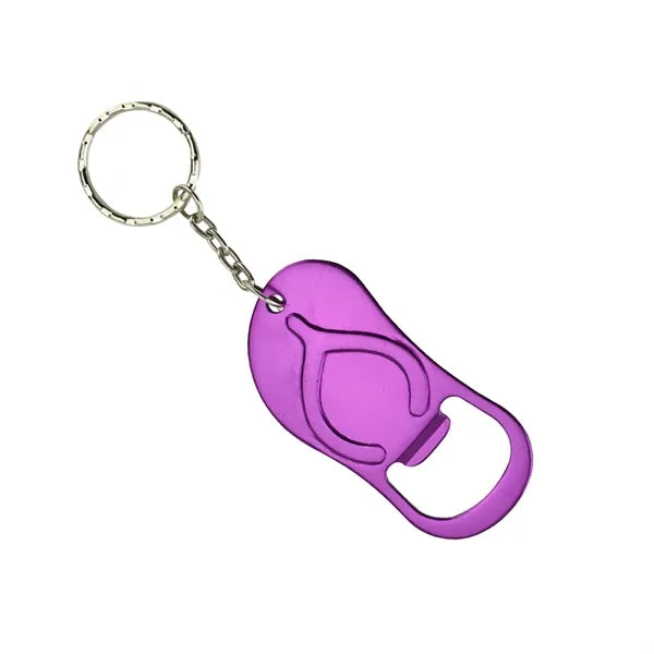 Portable Slipper-Style Metal Bottle Opener Keychain
