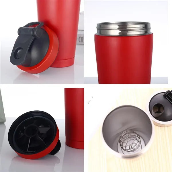 25Oz Sports Stainless Steel Shaker Bottle With Blender