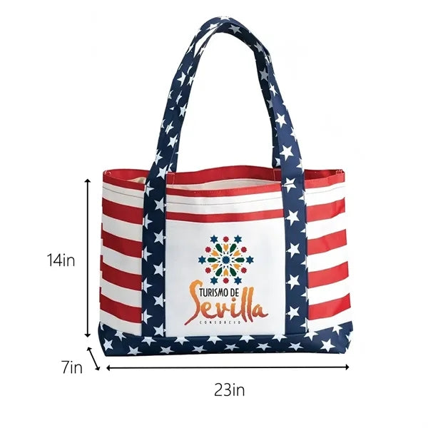 American Patriotic Durable Boater Tote Bag