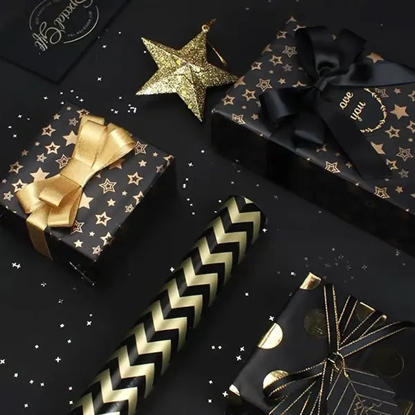 Gold Foiled Wrapping Paper Roll