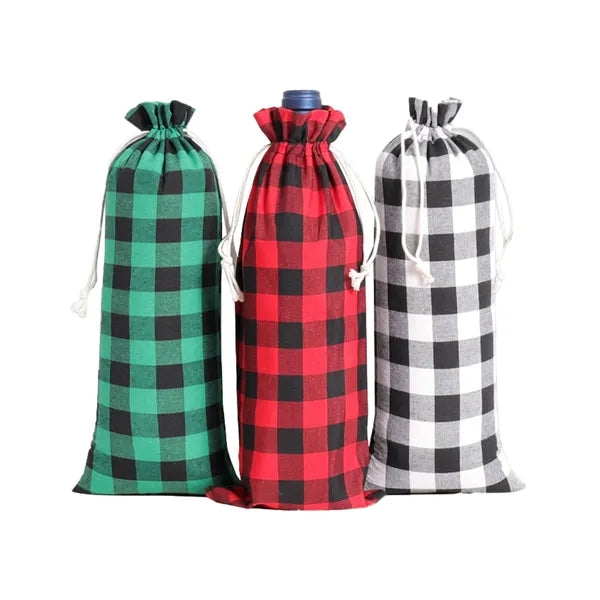 Burlap Wine Bottle Bag With Drawstring