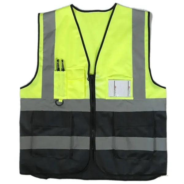 Zipper Closure Reflective Safety Vest With Pocket