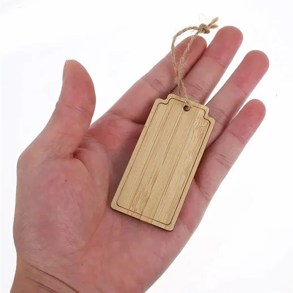 Bamboo Hang Tag With Natural Jute String