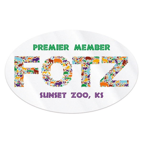 Oval Sticker (2 1/2"x4") Digital