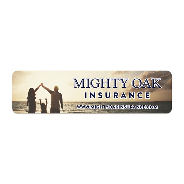 Rectangle Sticker w/ Round Corners (1"x3 3/4") Digital