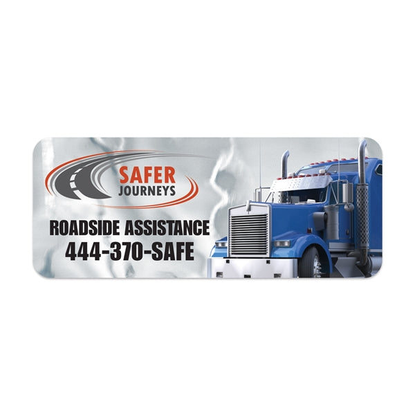 Rectangle Sticker w/ Round Corners (1"x2 1/2") Digital