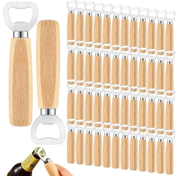 Handheld Wood Stainless Steel Wine Bottle Opener