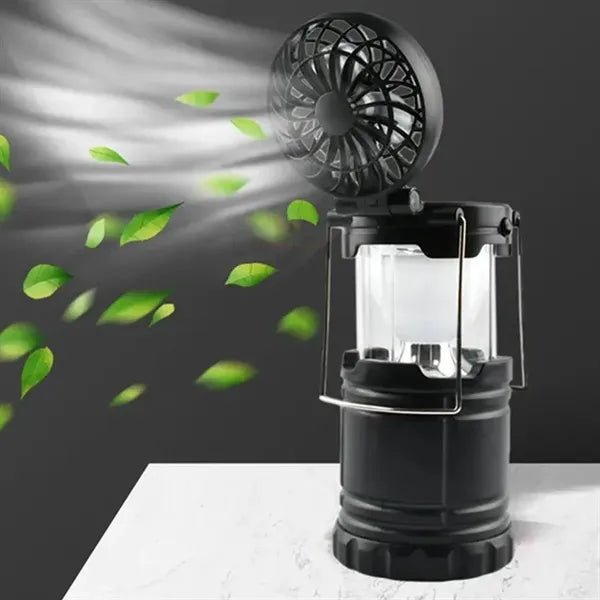 Collapsible LED Camping Lantern With Cooling Fan