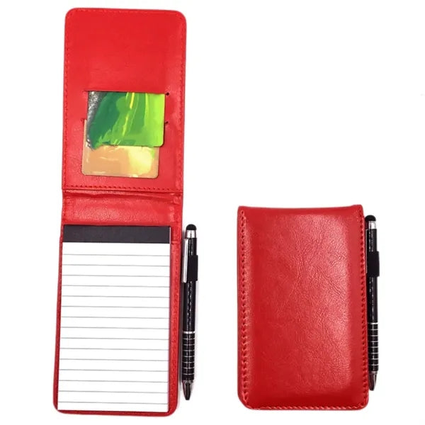 PU Leather Pocket A7 Notebook with Pen
