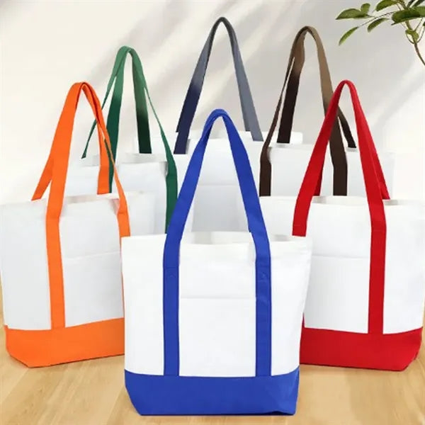 Casual Durable Cotton Foldable Tote Shopping Canvas Bag