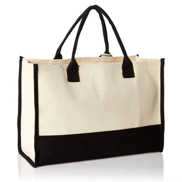 Black and White Canvas Tote Bag
