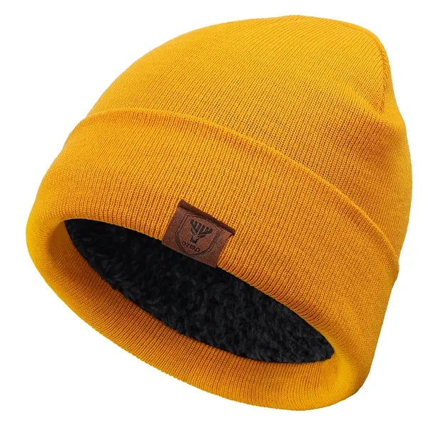 Double-Layer Stretch Knit Beanie