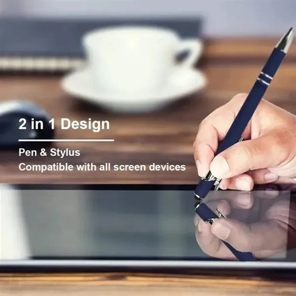 Metal Click Pen with Stylus Tip