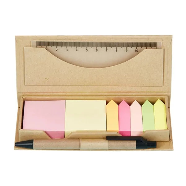 Sticky Note Set with Pen and Ruler for Daily Use