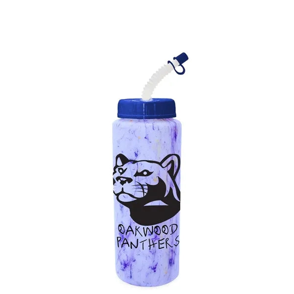 32 oz. Confetti Sports Bottle with Flexible Straw..