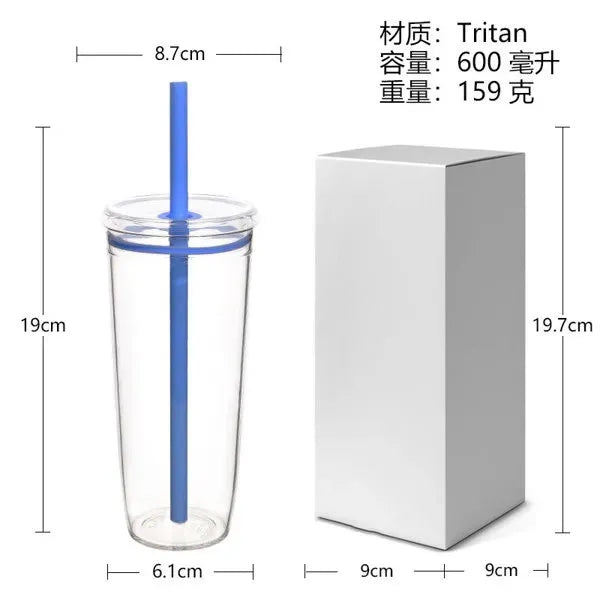 20 OZ Tritan Plastic Straw Cup